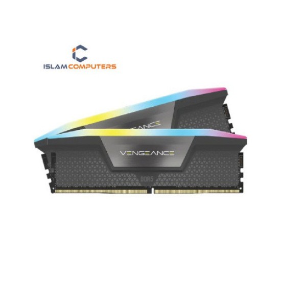CORSAIR VENGEANCE® RGB 32GB (2x16GB) DDR5 DRAM 6000MT/s CL36 AMD EXPO & Intel XMP Memory Kit - Black 