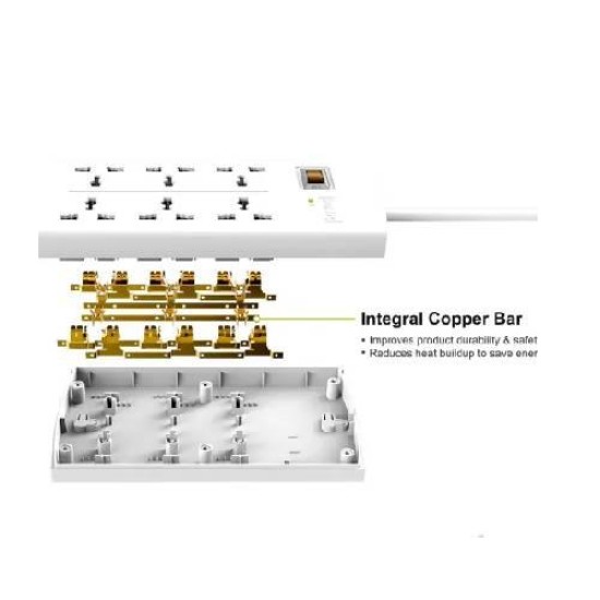 Huntkey SZM604 6 Ports Power Strip With Surge Protection