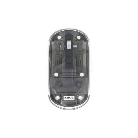IMICE T400 4 Keys 1600DPI Dual-Mode Mouse Transparent Bluetooth Charging Wireless Silent Mice