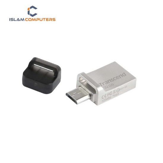 Transcend JetFlash 880 32GB Silver OTG Pen Drive (TS32GJF880S)