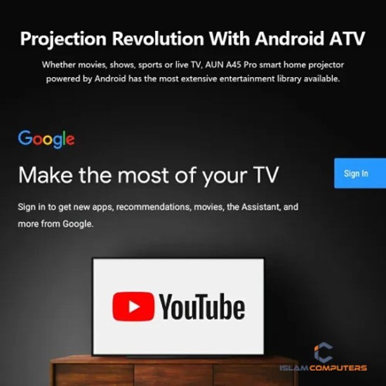 AUN A45 Pro FHD Home Cinema Android TV Projector