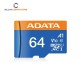 Adata 64GB Class 10 microSD Memory Card
