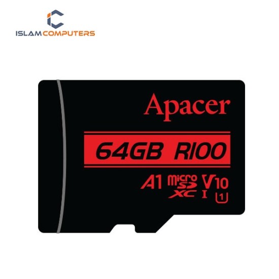 Apacer 64GB microSDXC UHS-I U1, Class10, R100, NO Adapter (AP64GMCSX10UB-RA)