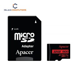 Apacer R100 MicroSDHC/SDXC UHS-1 U1 V10 A1 32GB Memory Card with Adapter