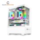 Aptech CS40 With 3 ARGB Fans Desktop Gaming Case - White