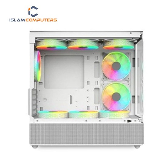 Aptech CS40 With 3 ARGB Fans Desktop Gaming Case - White