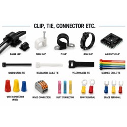 CLIP, TIE, CONNECTOR ETC