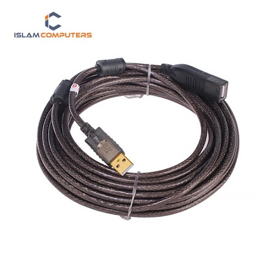 Dtech USB Male to Female, 10 Meter, Black Extension Cable