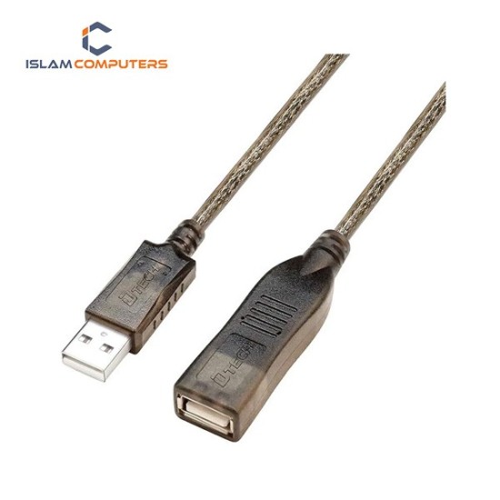 Dtech USB Male to Female, 10 Meter, Black Extension Cable