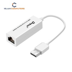DTECH USB Male to LAN Female White Converter
