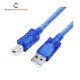 DTECH DT-CU0093 USB Type-A Male to Type-B Male, 1.8 Meter, Blue Printer Cable