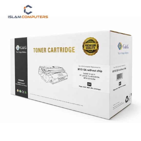 G&G W1510A Black Toner Without Chip