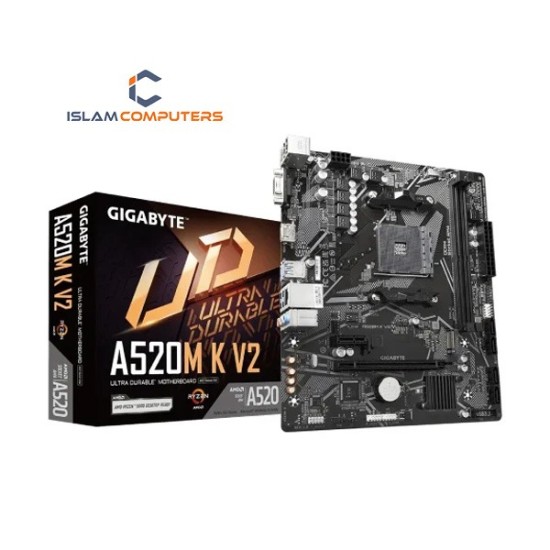 GIGABYTE A520M K V2 AM4 Micro ATX Motherboard