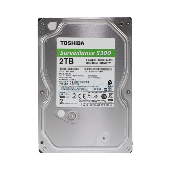Toshiba S300 2TB 5400rpm 3.5" Surveillance Hard Drive