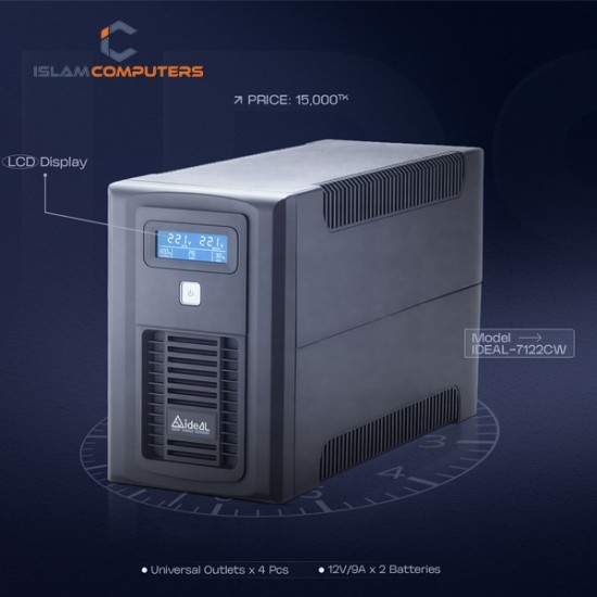 IDEAL-7122CW 2200VA/1200W Line Interactive UPS