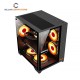 PC POWER ICE CUBE BK M-ATX GAMING CASING WITH 7 ARGB FAN
