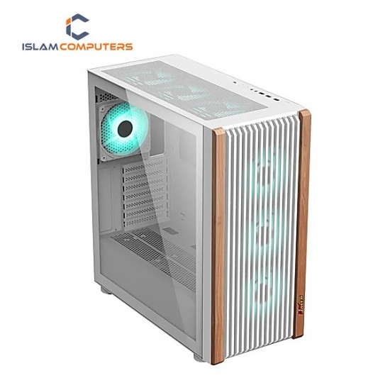 PC POWER WOOD MESH WH Casing With 6 FANS