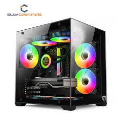 PC Power ICEBOX X2 BK mATX Mid Tower Gaming Casing 5 ARGB FAN