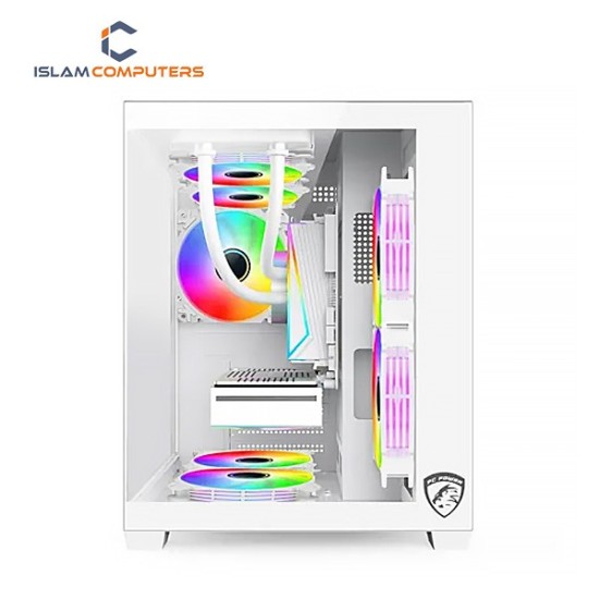PC Power ICEBOX X2 WH mATX Mid Tower Gaming Casing