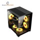 PC Power OCEAN View BK M-ATX Gaming Casing With 3 ARGB Fans
