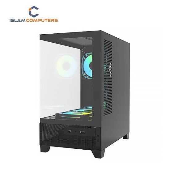 PC Power Sea View V2 PG-H35 BK Mid Tower Black ATX Gaming Casing