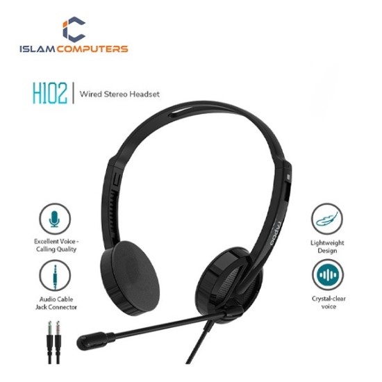 Rapoo H101 Wired Stereo Headphone Black