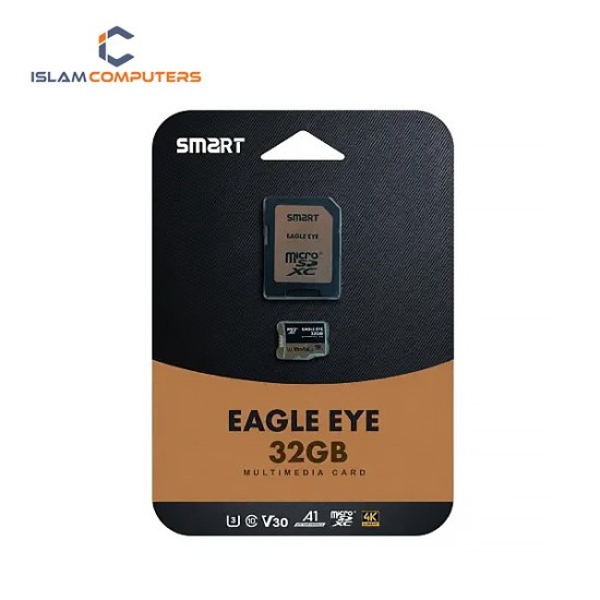 Smart Eagle Eye 32GB Micro SDXC UHS-I U3 Class 10 Memory Card with Adapter