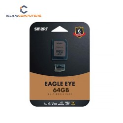 Smart Eagle Eye 64GB Micro SDXC UHS-I U3 Class 10 Memory Card with Adapter