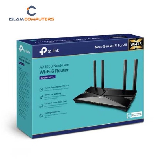 TP-Link Archer AX15 AX1500 Dual-Band Gigabit Wi-Fi 6 Router