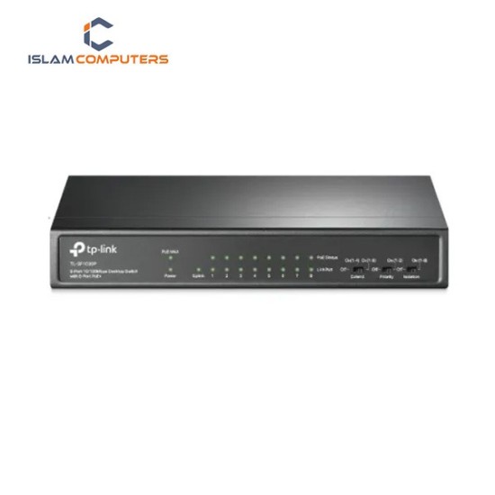 TP-Link TL-SF1009P 9-Port 10/100Mbps Desktop Switch with 8-Port PoE+