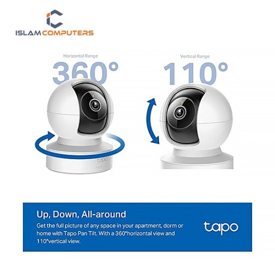 TP-Link Tapo C232 (4mm) (5.0MP) Pan/Tilt AI Home Security Wi-Fi Dome IP Camera