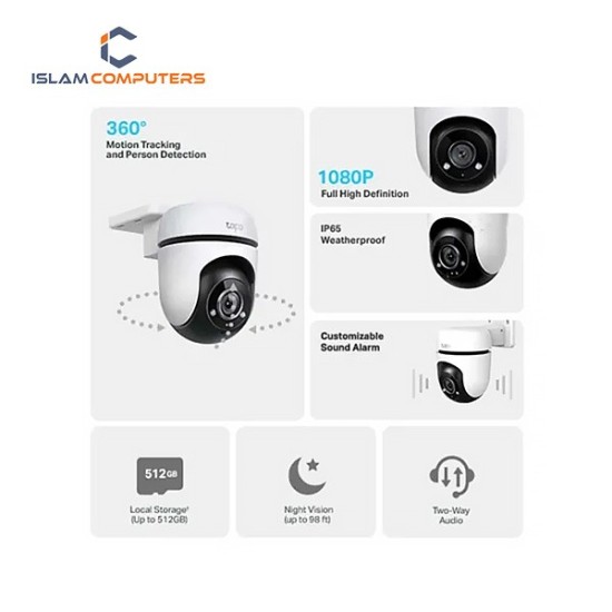 TP-Link Tapo C500 2MP Outdoor Pan Tilt Security WiFi IP Camera