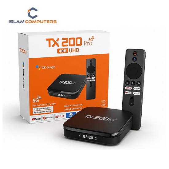TX200 Pro 5G 40K Ultra HD Android TV Box Built-in Chromecast With Google Assistant