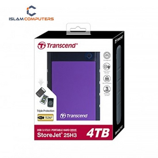 Transcend StoreJet 25H3 4TB USB 3.1 External 2.5" Portable Hard Disk