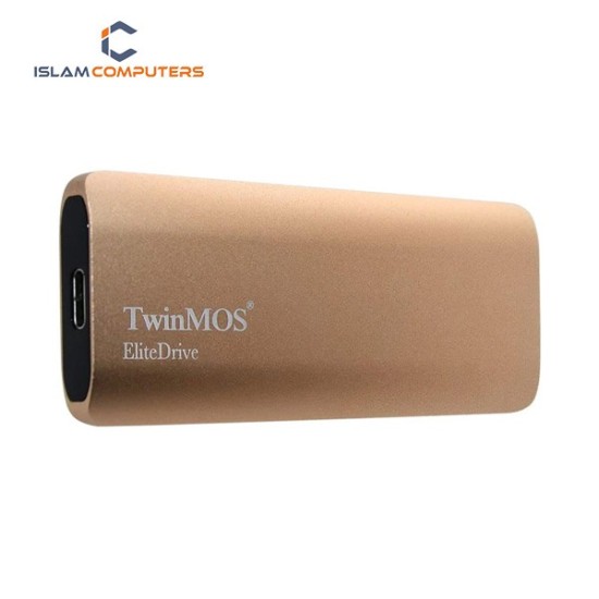 TwinMOS EliteDrive 1TB USB 3.2 Gen 2 Type-C Rose Gold Portable External SSD (PSSDGGBMED32G)