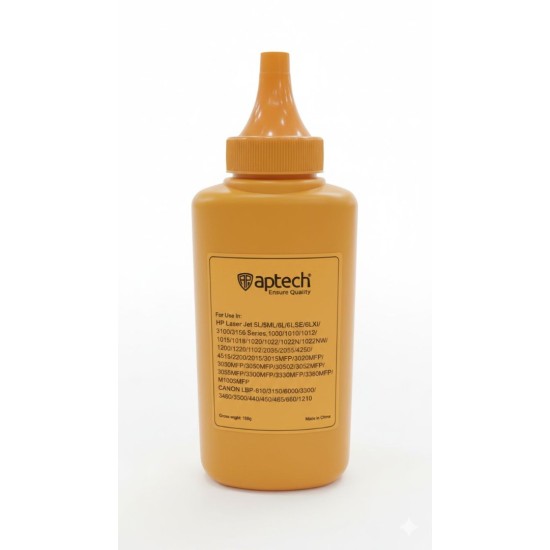 Aptech Black Laser Toner Powder Bottle – High Quality Refill for Laser Printers