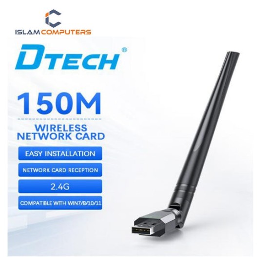 DTECH TB-2974 USB 2.0 Wireless Network Adapter 150Mbps (4G Style Mini WiFi Dongle)