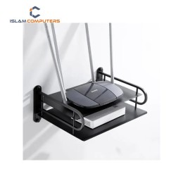 Router Stand Black Multi Layer Wall Mount 